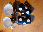 BEKERS POLKADOT STIPPEN  V&D, Huis en Inrichting, Keuken | Servies, Ophalen of Verzenden, Zo goed als nieuw, Overige stijlen, Kop(pen) en/of Schotel(s)