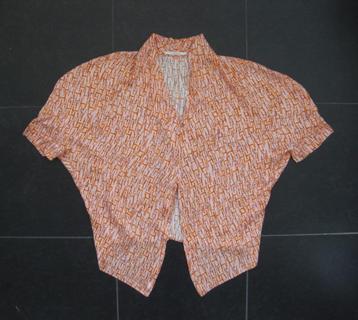 Humanoid blouse, zacht oranje met een streepjespatroon, S beschikbaar voor biedingen