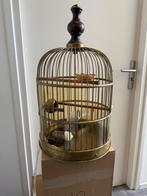 KOPEREN ANTIEKE VOGELKOOI, Dieren en Toebehoren, Vogels | Hokken en Kooien, Ophalen, Gebruikt, Metaal, Vogelkooi
