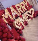 Trouwen - Setting - Lichtletters - Marry Me, Ophalen, Zo goed als nieuw, Geboorte of Huwelijk