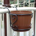 IJzeren Bloempot Houder / Balkon Hangen Bloembak Standaard, Tuin en Terras, Balkon, Verzenden, Rond, Nieuw