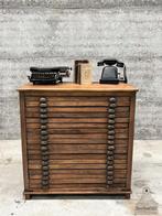 Originele ladekast uit oude drukkerij begin 20e eeuw, Antiek en Kunst, Curiosa en Brocante, Ophalen of Verzenden