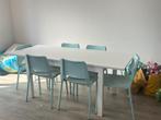 Ikea retractable table and chairs, Ophalen, 100 tot 150 cm, 50 tot 100 cm, Zo goed als nieuw