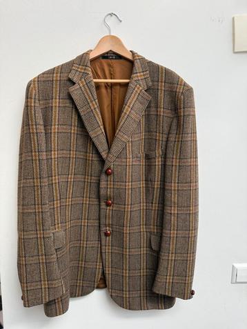 Vintage DIK Amsterdam colbert – bruin/beige ruit – DAKS wol beschikbaar voor biedingen