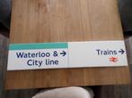 London Underground Waterloo & City emaille bord, Overige typen, Bus of Metro, Gebruikt, Ophalen of Verzenden