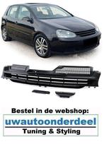 VW Golf 5 Embleemloze Sport Grill Zwart Gti R20 R Line Look, Auto diversen, Verzenden