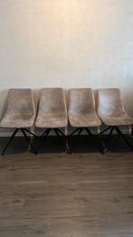 Mxsofa suede eetkamerstoelen Taupe kleur, Huis en Inrichting, Stoelen, Ophalen of Verzenden, Zo goed als nieuw, Overige kleuren