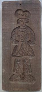 Antieke Houten speculaasplank - Vrouwenfiguur, 33cm, Ophalen of Verzenden