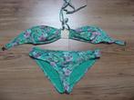 groene bloemetjes (strapless) bikini, mt 36, Kleding | Dames, Groen, Gedragen, Bikini, Verzenden