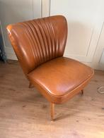 Vintage cocktail stoeltje skai-leer, Huis en Inrichting, Fauteuils, Ophalen, Gebruikt, Minder dan 75 cm, Leer