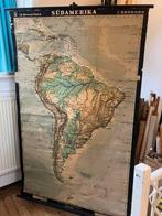 Schoolkaart Zuid Amerika, Antiek en Kunst, Antiek | Schoolplaten, Ophalen of Verzenden, Aardrijkskunde