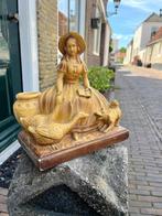 Beeld, Arnova 722; meisje met hond en ganzen, Ophalen of Verzenden