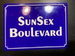 Sunsex BouLevrd 3D strastnaam bordje (geen emaille) € 0,00, Ophalen of Verzenden, Reclamebord