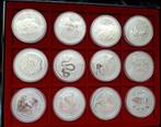 Zilveren Lunar 2, in 1 Oz en 2 oz  5 oz 10 oz en Kg munten, Ophalen of Verzenden, Zilver