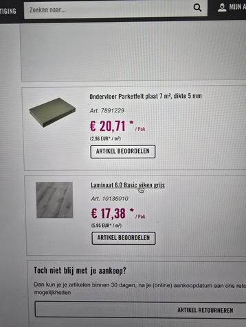 Laminaat en ondervloer . beschikbaar voor biedingen