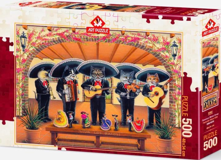 Art Puzzle - Flamengo Meow Team - 500 stukjes, Ophalen of Verzenden, 500 t/m 1500 stukjes, Nieuw, Legpuzzel