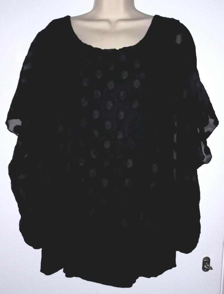 Tuniek maat 46, Kleding | Dames, Grote Maten, Zo goed als nieuw, Blouse of Tuniek, Zwart, Ophalen of Verzenden