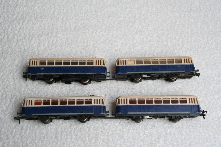 Fleischmann HO 4421 Railbus blauw-wit + 1372/2 extra setÖBB, Hobby en Vrije tijd, Modeltreinen | H0, Zo goed als nieuw, Wagon