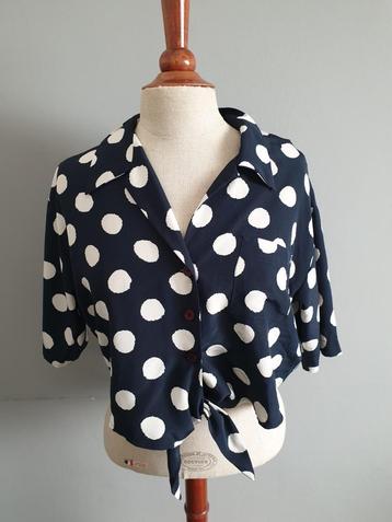 vintage dorethee bis polkadot blouse