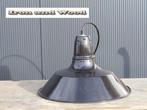 Oude vintage zwarte emaille lamp afm. D40 H27, Ophalen of Verzenden