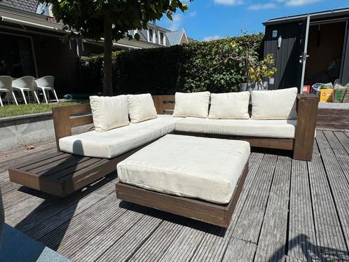 Opknapper: Belmonte deluxe loungeset, Tuin en Terras, Tuinsets en Loungesets, Gebruikt, Loungeset, Hout, 5 zitplaatsen, Ophalen