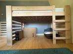 Houten hoogslaper, Huis en Inrichting, Slaapkamer | Stapelbedden en Hoogslapers, Ophalen, Eenpersoons, Minder dan 160 cm, Zo goed als nieuw