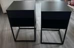 Ikea Vikhammer Nachtkastjes - Zwart - 2 stuks, Gebruikt, Minder dan 45 cm, Metaal of Aluminium, Ophalen of Verzenden