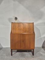 Vintage teak fineer mid century secretair, Huis en Inrichting, Ophalen, Gebruikt, Onbekend, Onbekend