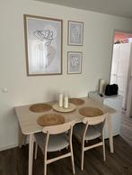 Eettafel met matchend tweepersoons bankje, Huis en Inrichting, Ophalen, 50 tot 100 cm, Zo goed als nieuw, Vijf personen of meer