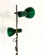 Vintage verstelbare Deense trompetlamp, jaren ‘60, Verzenden, 100 tot 150 cm, Zo goed als nieuw, Glas