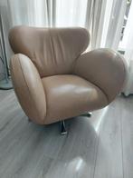 Kuka Beige leren fauteuil, Ophalen, Gebruikt, Retro, 50 tot 75 cm