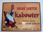 Louter Kabouter Jenever reclame, Ophalen of Verzenden, Nieuw, Reclamebord