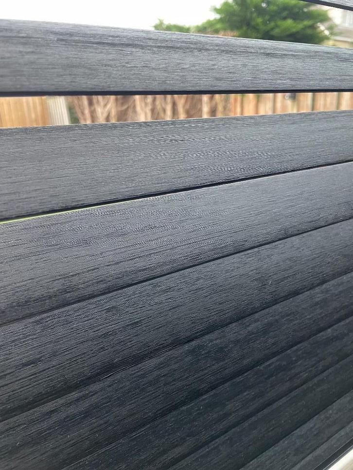 Zwarte bamboe jaloezieën 2 ramen! (origineel €2000,-), Huis en Inrichting, Stoffering | Gordijnen en Lamellen, Zo goed als nieuw