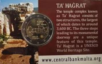 2 Euro Malta 2019 - Ta' Hagrat - BU Coincard met MMT MDP  beschikbaar voor biedingen