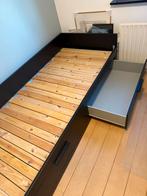 IKEA Hemnes uitschuifbed, Huis en Inrichting, Slaapkamer | Bedden, Ophalen, Verstelbaar, Zwart, Tweepersoons