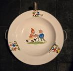 vintage keramiek warmhoudbordje voor kinderen. Kabouters., Ophalen of Verzenden