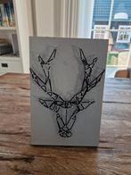 Muur/wand decoratie plankje hert, Ophalen of Verzenden, Zo goed als nieuw