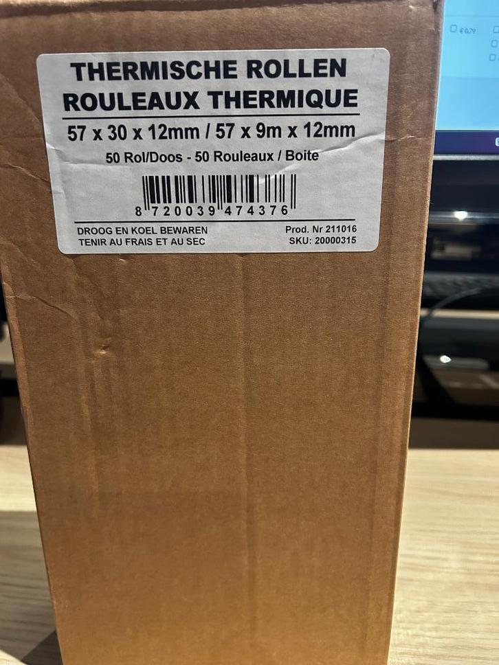 Thermische rollen - 57 x 30 x 12mm - 49 stuks, Computers en Software, Printerbenodigdheden, Nieuw, Overige typen, Ophalen of Verzenden