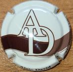 Champagnecapsule Alain DAVID crèmekleurig & bruin nr. 01, Ophalen of Verzenden, Nieuw, Frankrijk, Champagne