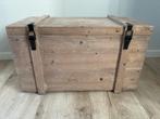 Houten kist met metalen sluiting - 38x70x43 cm, Gebruikt, 50 tot 100 cm, Ophalen of Verzenden, Minder dan 50 cm
