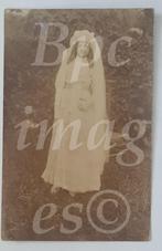 fotokaart meisje communie communiejurk 1920's, Gebruikt, Verzenden, Foto, Voor 1940