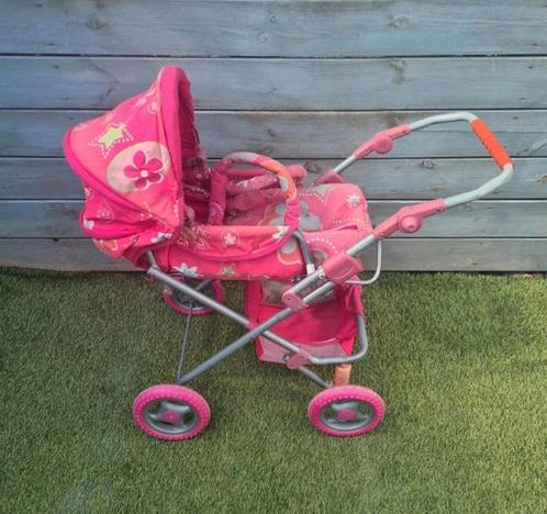 Roze inklapbare grote  poppenwagen, Kinderen en Baby's, Speelgoed | Poppen, Gebruikt, Overige typen, Ophalen