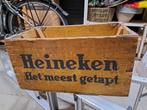 Vintage Heineken krat, houten bierkrat 1970, Minder dan 50 cm, Gebruikt, Minder dan 50 cm, Ophalen of Verzenden