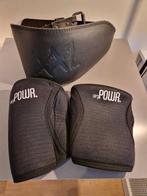 Te koop Fitness : Knee Sleeves (maat M) + Powerlifting Riem, Ophalen of Verzenden, Gebruikt