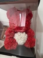 Grote rozen beertje - decoratie - gratis ophalen, Verzamelen, Beren en Cherished Teddies, Ophalen of Verzenden, Zo goed als nieuw