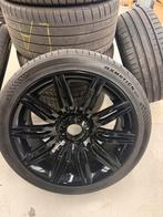 BMW velgenset 19 inch zwart hoogglans met goede zomerbanden, Ophalen of Verzenden