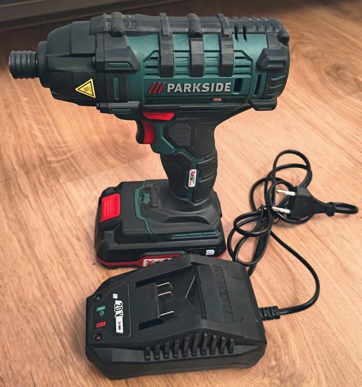Accu-slagmoersleutel 20 V mét accu en lader - Parkside, Doe-het-zelf en Verbouw, Gereedschap | Handgereedschap, Zo goed als nieuw