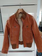 Retro look bruin leren jack. Merk: object. S. Geiten leer, Bruin, Object, Ophalen of Verzenden, Maat 36 (S)
