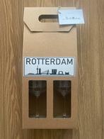 2 Wijnglazen Skyline Rotterdam - Nieuw!, Huis en Inrichting, Glas of Glazen, Nieuw, Ophalen of Verzenden, Glas