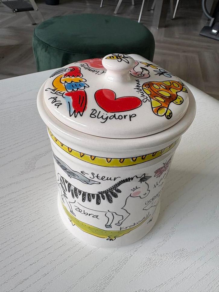 Blond Amsterdam Diergaarde Blijdorp Voorraadpot, Huis en Inrichting, Woonaccessoires | Schalen en Manden, Zo goed als nieuw, Schaal